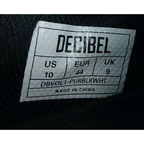 Decibel Shoes Men's Size US 10 Purple/White/Black DBVOL1, New Without Box - Picture 13 of 13